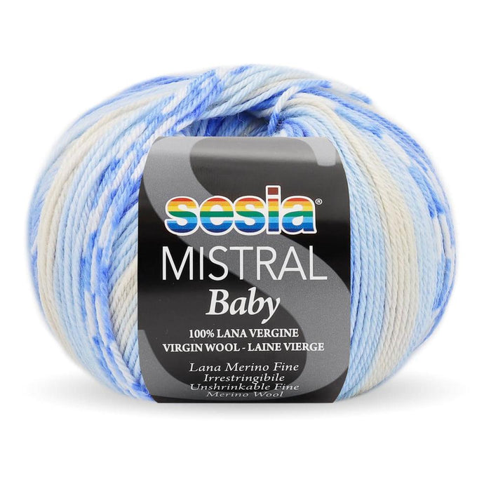 Sesia Mistral Baby Print Merino - 4ply-Yarn-Wentworth Distributors-Morning Sky (4348)-Wild & Woolly Yarns