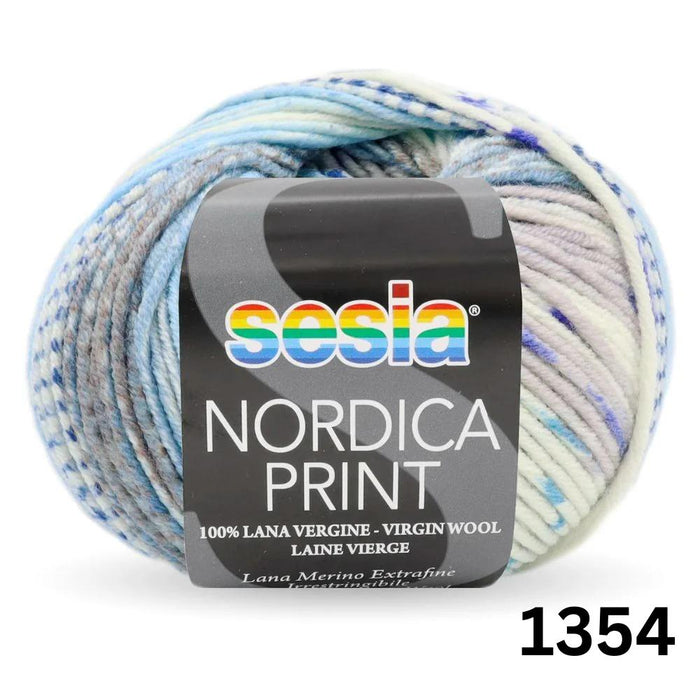 Sesia Nordica Prints - 8ply Italian Merino-Yarn-Wentworth Distributors-Battleship (1354)-Wild & Woolly Yarns