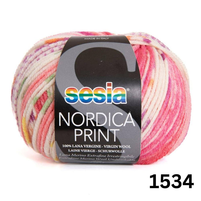 Sesia Nordica Prints - 8ply Italian Merino-Yarn-Wentworth Distributors-Cherry Sundae (1534)-Wild & Woolly Yarns