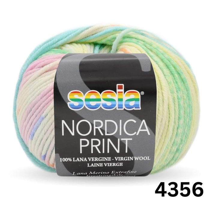 Sesia Nordica Prints - 8ply Italian Merino-Yarn-Wentworth Distributors-Marshmallow (4356)-Wild & Woolly Yarns