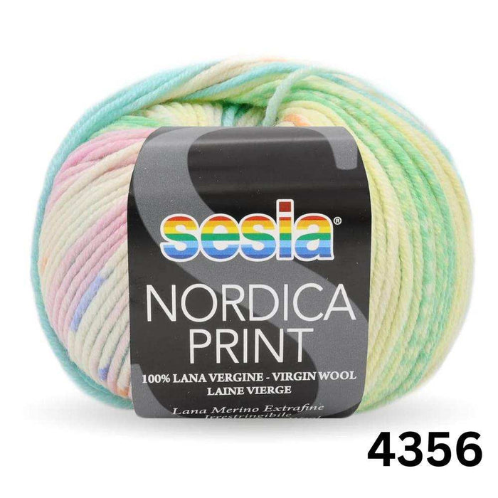 Sesia Nordica Prints - 8ply Italian Merino-Yarn-Wentworth Distributors-Marshmallow (4356)-Wild & Woolly Yarns