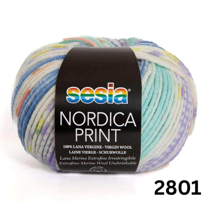 Sesia Nordica Prints - 8ply Italian Merino-Yarn-Wentworth Distributors-Meadow Breeze (2801)-Wild & Woolly Yarns