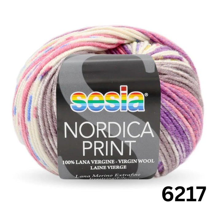 Sesia Nordica Prints - 8ply Italian Merino-Yarn-Wentworth Distributors-Plum Surprise (6217)-Wild & Woolly Yarns