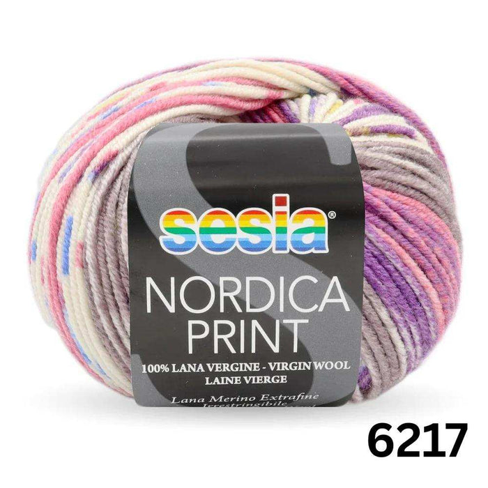 Sesia Nordica Prints - 8ply Italian Merino-Yarn-Wentworth Distributors-Plum Surprise (6217)-Wild & Woolly Yarns