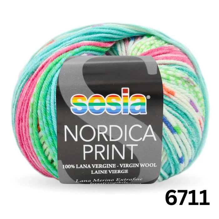 Sesia Nordica Prints - 8ply Italian Merino-Yarn-Wentworth Distributors-Tutti Frutti (6711)-Wild & Woolly Yarns