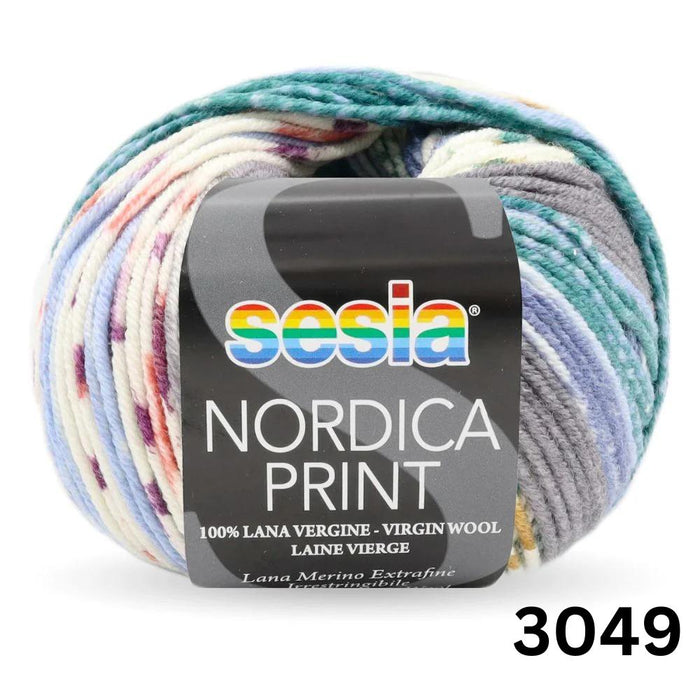 Sesia Nordica Prints - 8ply Italian Merino-Yarn-Wentworth Distributors-Vegetable Bed (3049)-Wild & Woolly Yarns