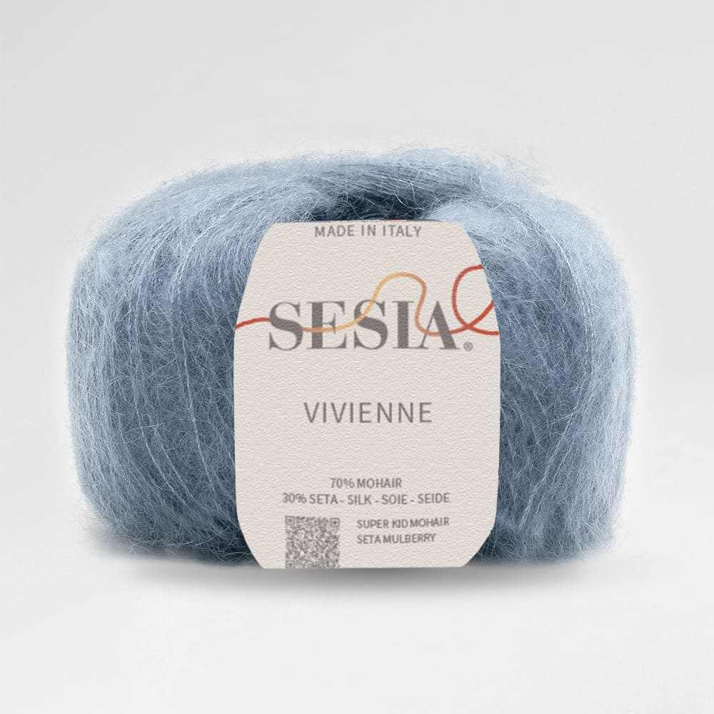 Sesia Vivienne 2Ply Silk Mohair-Yarn-Wentworth Distributors-Blue Grey (1364)-Wild & Woolly Yarns