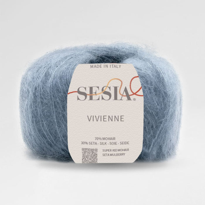 Sesia Vivienne 2Ply Silk Mohair-Yarn-Wentworth Distributors-Blue Grey (1364)-Wild & Woolly Yarns