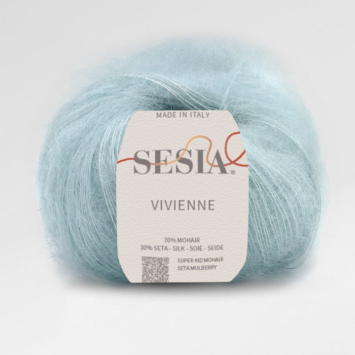 Sesia Vivienne 2Ply Silk Mohair-Yarn-Wentworth Distributors-Blue Powder (3211)-Wild & Woolly Yarns