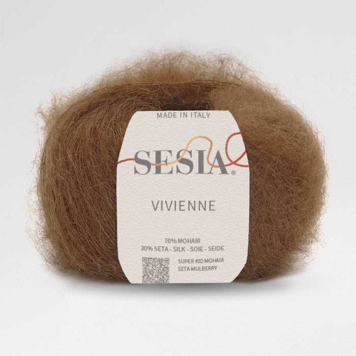 Sesia Vivienne 2Ply Silk Mohair-Yarn-Wentworth Distributors-Chestnut (4395)-Wild & Woolly Yarns