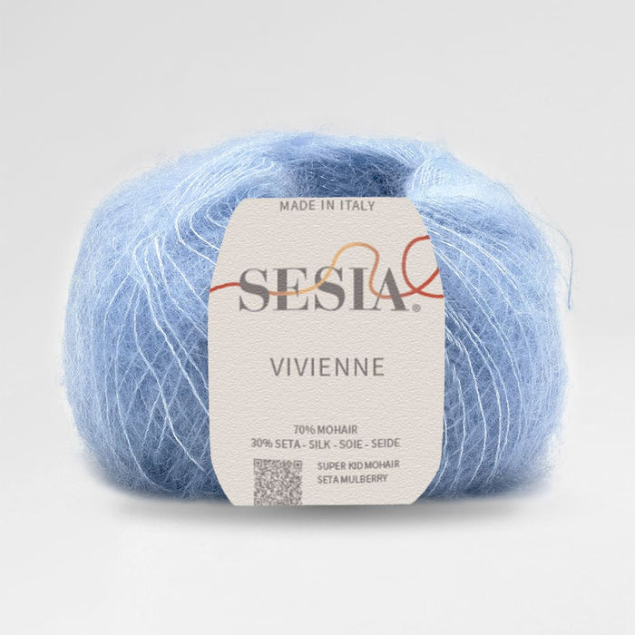 Sesia Vivienne 2Ply Silk Mohair-Yarn-Wentworth Distributors-China Blue (1234)-Wild & Woolly Yarns