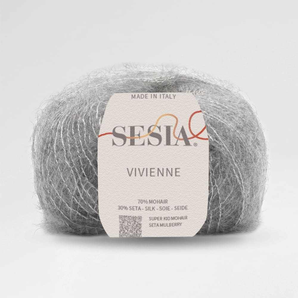 Sesia Vivienne 2Ply Silk Mohair-Yarn-Wentworth Distributors-Grigio Melange (8463)-Wild & Woolly Yarns