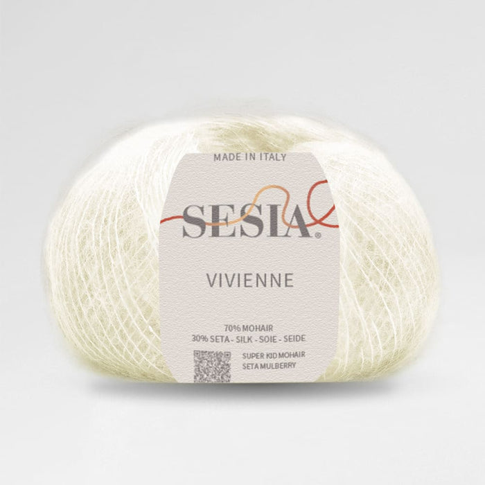 Sesia Vivienne 2Ply Silk Mohair-Yarn-Wentworth Distributors-Ivory (0080)-Wild & Woolly Yarns