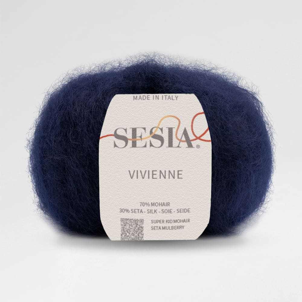 Sesia Vivienne 2Ply Silk Mohair-Yarn-Wentworth Distributors-Navy Blue (0469)-Wild & Woolly Yarns