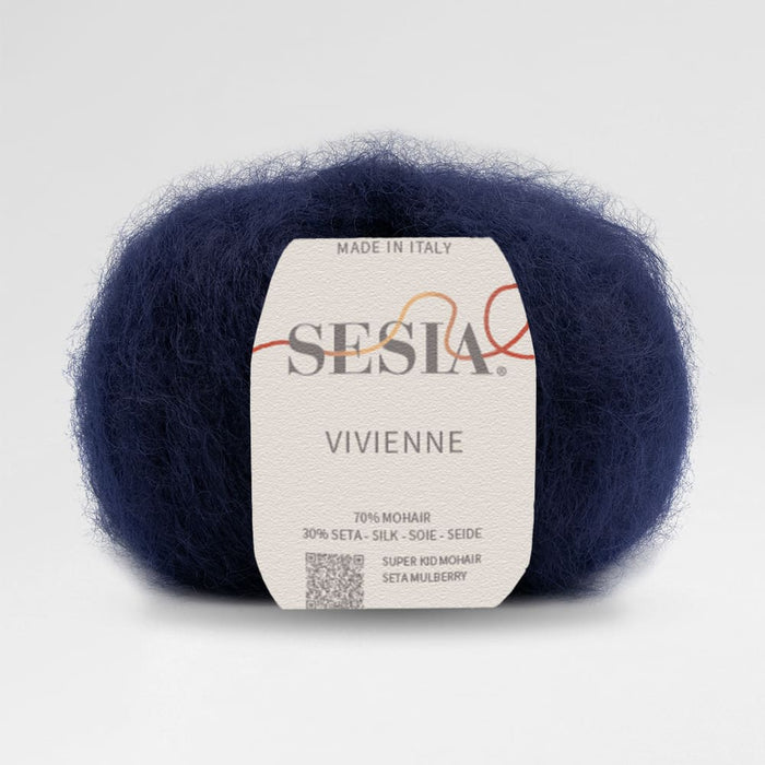 Sesia Vivienne 2Ply Silk Mohair-Yarn-Wentworth Distributors-Navy Blue (0469)-Wild & Woolly Yarns