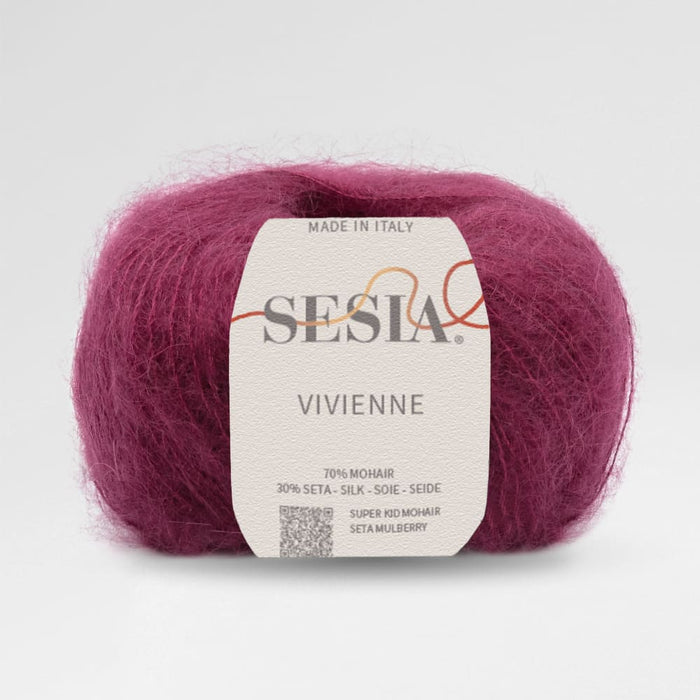 Sesia Vivienne 2Ply Silk Mohair-Yarn-Wentworth Distributors-Sangria (5025)-Wild & Woolly Yarns