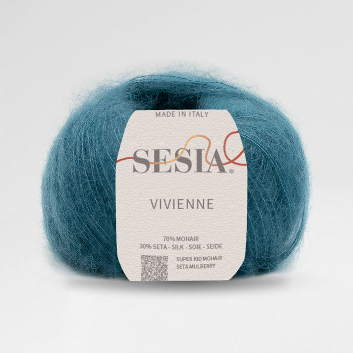 Sesia Vivienne 2Ply Silk Mohair-Yarn-Wentworth Distributors-Teal (0501)-Wild & Woolly Yarns