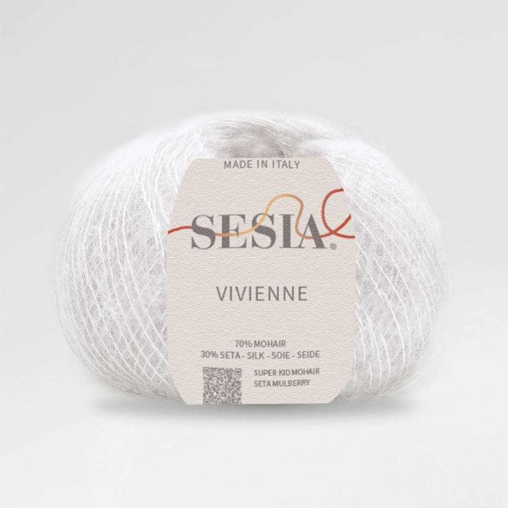 Sesia Vivienne 2Ply Silk Mohair-Yarn-Wentworth Distributors-White (5151)-Wild & Woolly Yarns