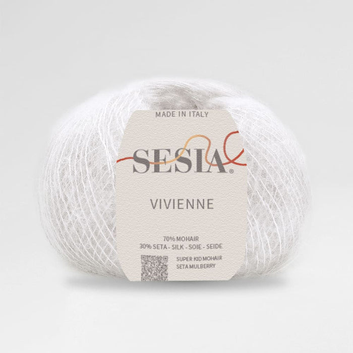 Sesia Vivienne 2Ply Silk Mohair-Yarn-Wentworth Distributors-White (5151)-Wild & Woolly Yarns