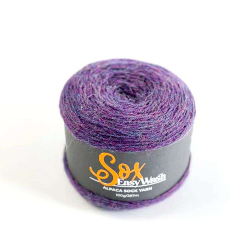 Sox EasyWash - 4Ply-Yarn-Alpaca Yarns-Purple Melange (0835)-Wild & Woolly Yarns