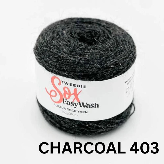 Tweedie Sox 4Ply-Yarn-Alpaca Yarns-Charcoal (403)-Wild & Woolly Yarns