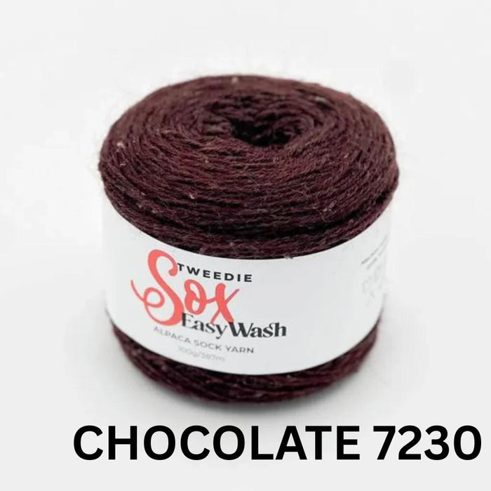 Tweedie Sox 4Ply-Yarn-Alpaca Yarns-Chocolate (7230)-Wild & Woolly Yarns