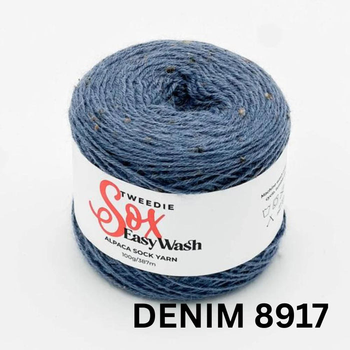 Tweedie Sox 4Ply-Yarn-Alpaca Yarns-Denim (8917)-Wild & Woolly Yarns