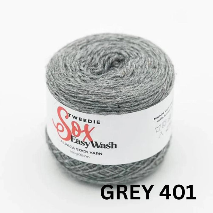 Tweedie Sox 4Ply-Yarn-Alpaca Yarns-Grey (401)-Wild & Woolly Yarns
