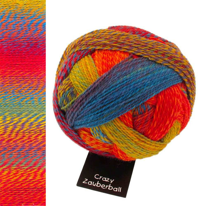 Zauberball Crazy Sock Yarn - 4Ply-Yarn-Alpaca Yarns-Fohnlage (2427)-Wild & Woolly Yarns