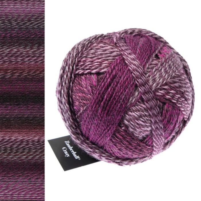 Zauberball Crazy Sock Yarn - 4Ply-Yarn-Alpaca Yarns-Dark Roses (2543)-Wild & Woolly Yarns
