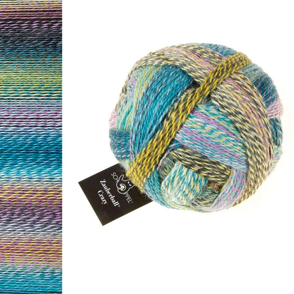 Zauberball Crazy Sock Yarn - 4Ply-Yarn-Alpaca Yarns-Garden Party (2355)-Wild & Woolly Yarns