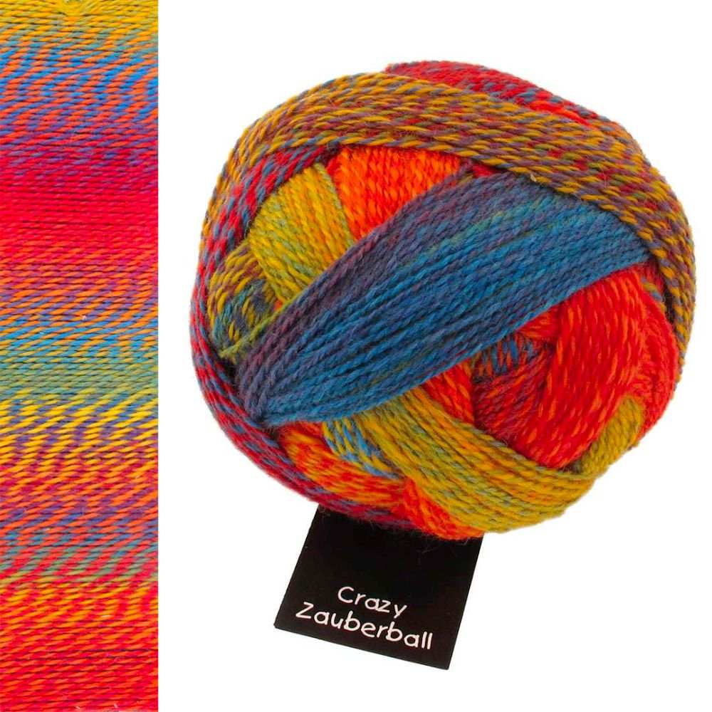 Zauberball Crazy Sock Yarn - 4Ply-Yarn-Alpaca Yarns-Papillion (1702)-Wild & Woolly Yarns
