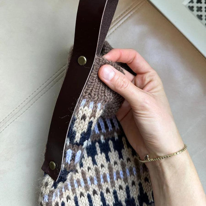 Leather Strap For Christmas Stocking - Dark Brown-Zipper-PetiteKnit-Wild & Woolly Yarns