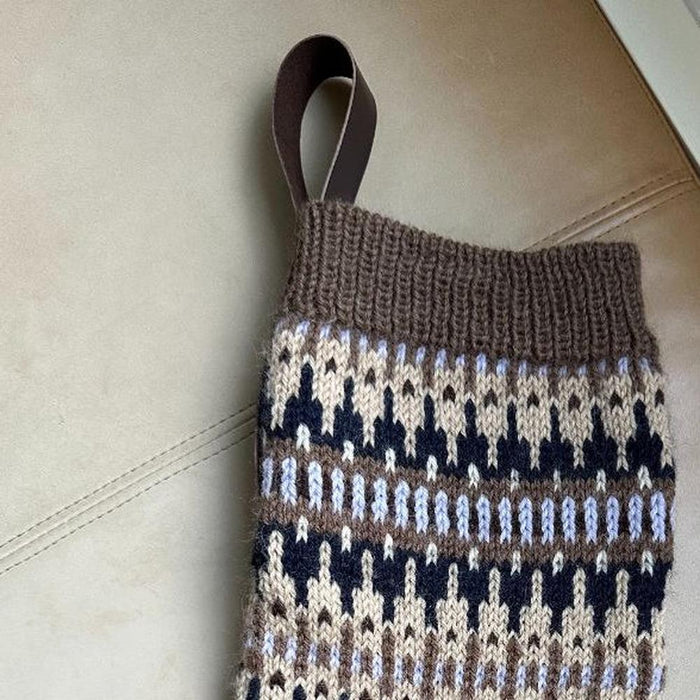 Leather Strap For Christmas Stocking - Dark Brown-Zipper-PetiteKnit-Wild & Woolly Yarns