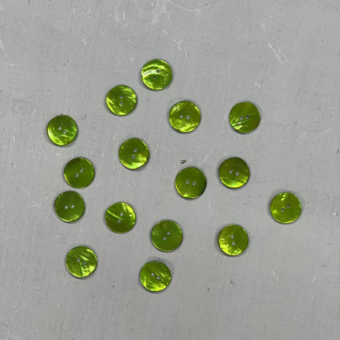 Agoya Shell Buttons - Lime (20.5mm)
