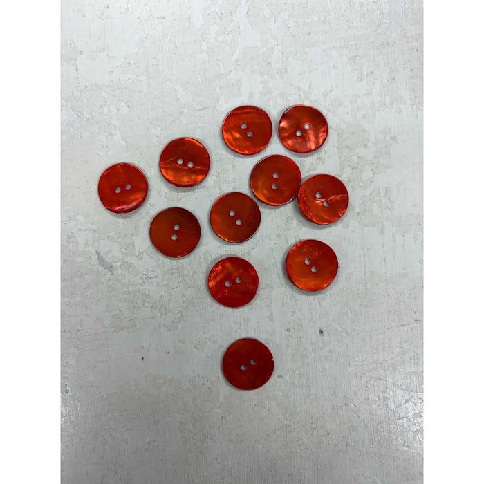 Agoya Shell Buttons - Orange (20.5mm)-buttons-Trendy Trims-Wild & Woolly Yarns