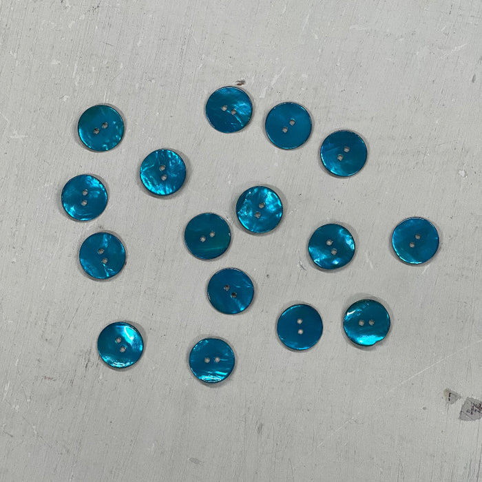 Agoya Shell Buttons - Turquoise (20.5mm)