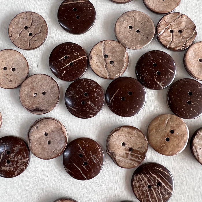 Coconut Shell Buttons-buttons-Wild & Woolly Yarns-12 mm-Wild & Woolly Yarns