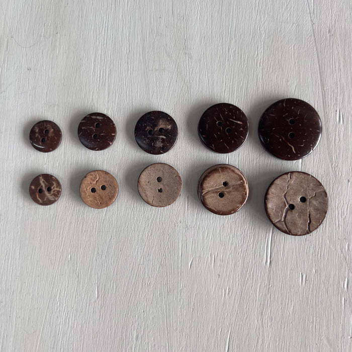 Coconut Shell Buttons-buttons-Wild and Woolly Yarns