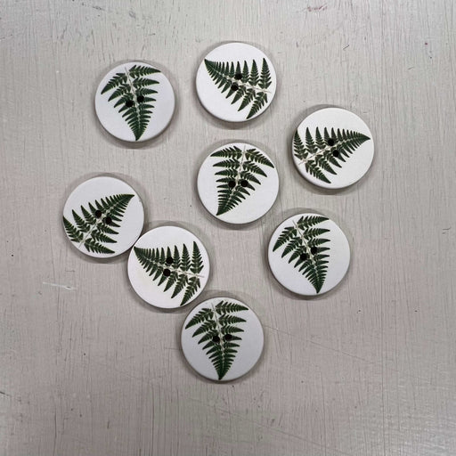 Fern Buttons - 23mm-buttons-Wild and Woolly Yarns