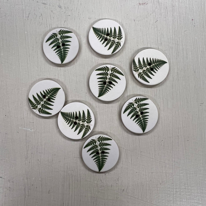 Fern Buttons - 27mm-buttons-Wild and Woolly Yarns