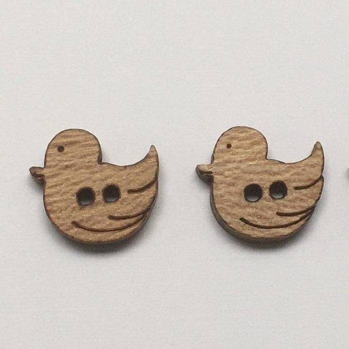 Wooden Duck Button - Made in Italy-buttons-Trendy Trims-Wild & Woolly Yarns