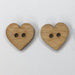 Wooden Heart Buttons - Made in Italy-buttons-Trendy Trims-Wild & Woolly Yarns