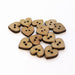 Wooden Heart Buttons - Made in Italy-buttons-Trendy Trims-Wild & Woolly Yarns