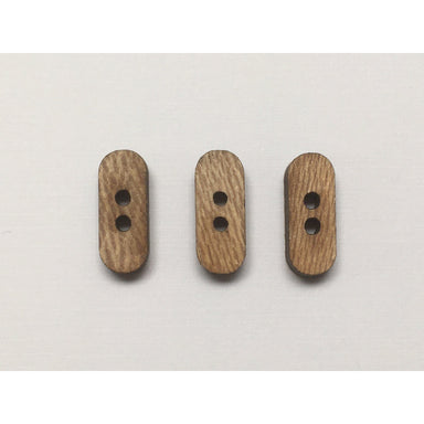 Wooden Oblong Button - Made in Italy-buttons-Wild and Woolly Yarns