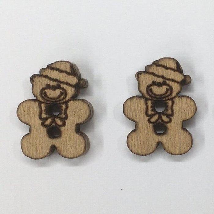 Wooden Teddy Button - Made in Italy-buttons-Trendy Trims-Wild & Woolly Yarns