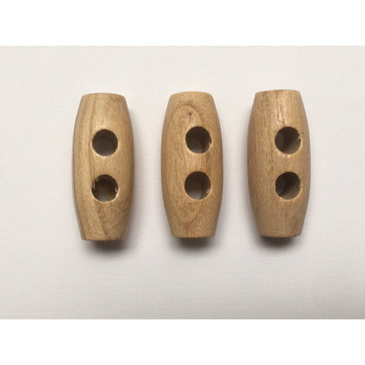 Wooden Toggle - Made in Italy-buttons-Wild and Woolly Yarns