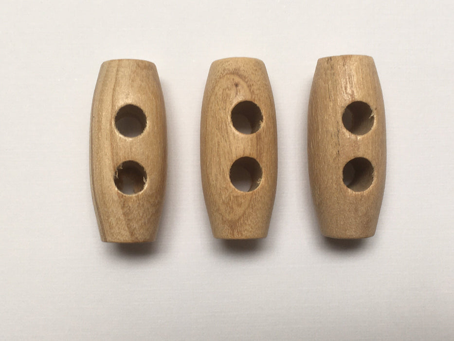Wooden Toggle - Made in Italy-buttons-Wild and Woolly Yarns
