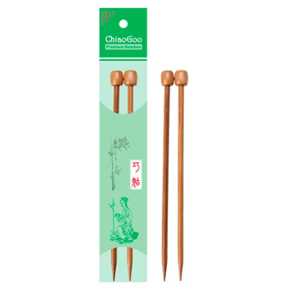 Bamboo Straight Knitting Needles - 33cm-Needles & Accessories-Knit Knacks-2.25 mm (CG 1033-1)-Wild & Woolly Yarns