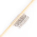 Cast On Counting Stitch Markers numbered by 50, attached to knitting needle for tracking stitches in large knitting projects.